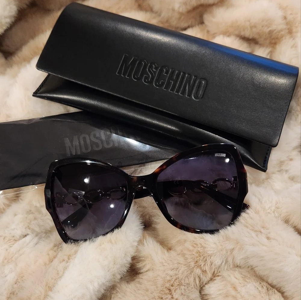 MOSCHINO- MOS099/S SUNGLASSES HVN/DARK GREY SF WOMEN'S - Picture 8 of 11